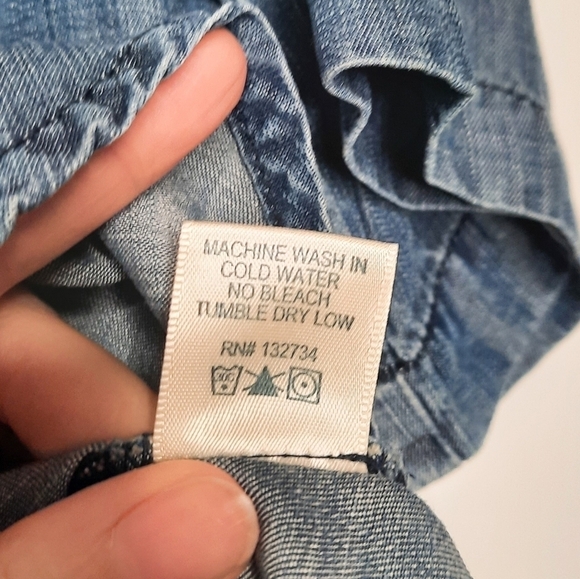 Bella Dahl Chambray Button Down Shirt S - Picture 5 of 6